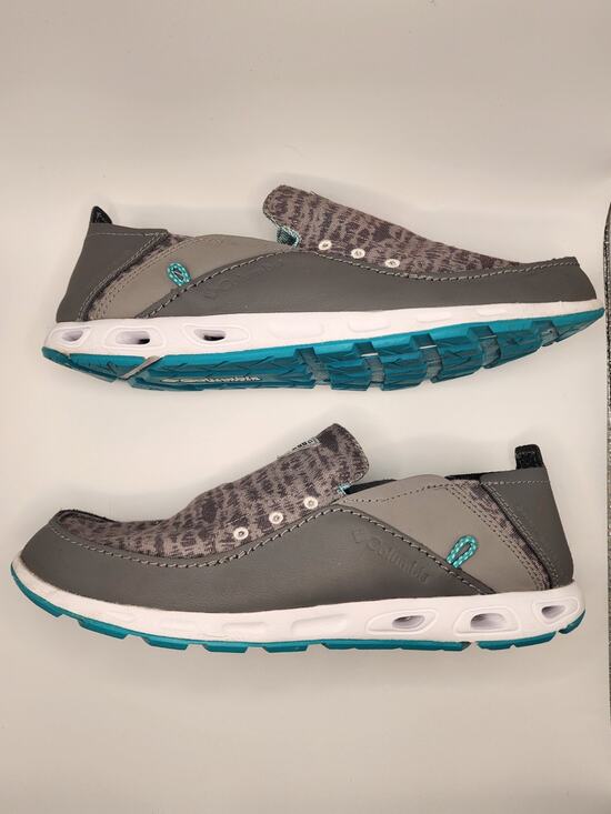 Columbia Other - Mens 8.5W Columbia PFG Slip On Fishing Boat Shoes Bahama Vent Relaxed Gray/ Blue